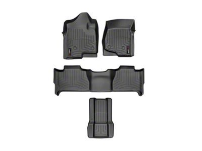 Weathertech DigitalFit Front, Rear and Aisle Floor Liners; Black (07-10 Tahoe w/ 2nd Row Bucket Seats, Excluding Hybird)