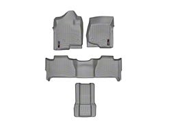 Weathertech DigitalFit Front, Rear and Aisle Floor Liners; Gray (07-10 Tahoe w/ 2nd Row Bucket Seats, Excluding Hybird)