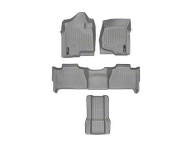 Weathertech DigitalFit Front, Rear and Aisle Floor Liners; Gray (07-10 Tahoe w/ 2nd Row Bucket Seats, Excluding Hybird)