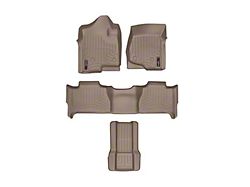 Weathertech DigitalFit Front, Rear and Aisle Floor Liners; Tan (07-10 Tahoe w/ 2nd Row Bucket Seats, Excluding Hybird)