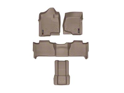 Weathertech DigitalFit Front, Rear and Aisle Floor Liners; Tan (07-10 Tahoe w/ 2nd Row Bucket Seats, Excluding Hybird)