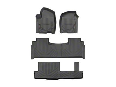 Weathertech DigitalFit Front, Rear and Third Row Floor Liners; Black (21-24 Tahoe w/ 2nd Row Bench Seats)