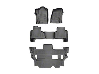 Weathertech DigitalFit Front, Rear and Third Row Floor Liners; Black (15-20 Tahoe w/ 2nd Row Bench Seats)