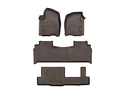 Weathertech DigitalFit Front, Rear and Third Row Floor Liners; Cocoa (21-24 Tahoe w/ 2nd Row Bench Seats)