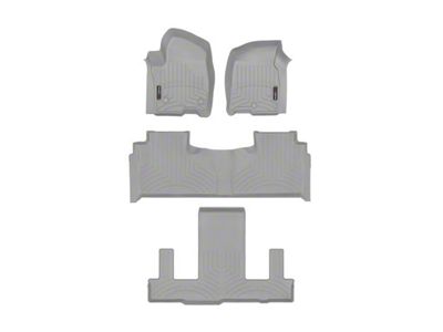 Weathertech DigitalFit Front, Rear and Third Row Floor Liners; Gray (21-24 Tahoe w/ 2nd Row Bucket Seats)