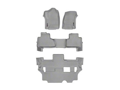 Weathertech DigitalFit Front, Rear and Third Row Floor Liners; Gray (15-20 Tahoe w/ 2nd Row Bench Seats)