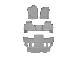 Weathertech DigitalFit Front, Rear and Third Row Floor Liners; Gray (15-20 Tahoe w/ 2nd Row Bucket Seats)