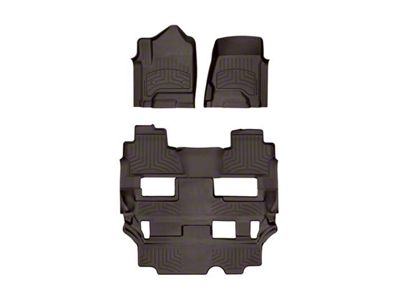 Weathertech Front and Rear Floor Liner HP; Cocoa (15-20 Tahoe w/ 2nd Row Bench Seat)