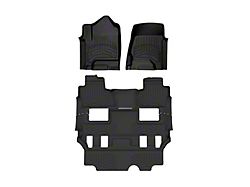 Weathertech Front, Rear and Third Row Floor Liner HP; Black (15-20 Tahoe w/ 2nd Row Bucket Seats)