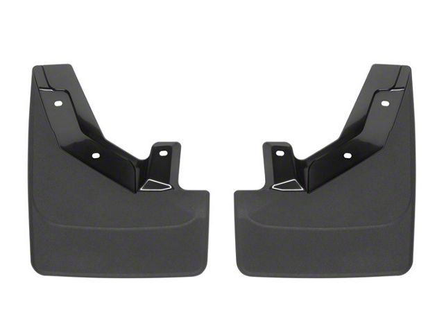 Weathertech No-Drill Mud Flaps; Front; Black (21-24 Tahoe w/ Power Retractable Running Boards)