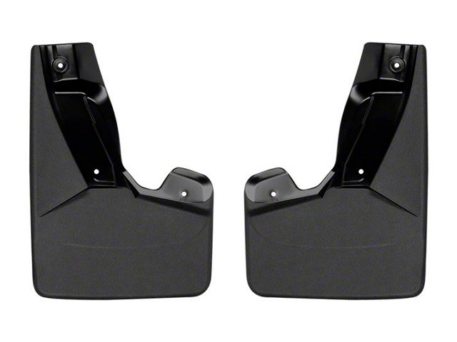 Weathertech No-Drill Mud Flaps; Front; Black (15-20 Tahoe w/ Power Retractable Running Boards)