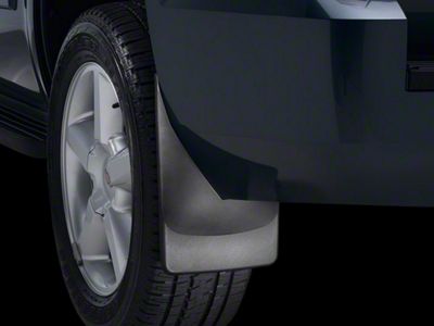 Weathertech No-Drill Mud Flaps; Rear; Black (07-14 Tahoe LT w/o OE Fender Flares & Power Retractable Running Boards, Excluding Hybrid)