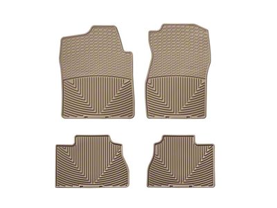 Weathertech All-Weather Front and Rear Rubber Floor Mats; Tan (07-13 Sierra 1500 Extended Cab, Crew Cab)