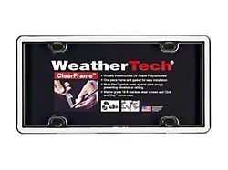 Weathertech ClearFrame License Plate Frame; White/Black (Universal; Some Adaptation May Be Required)