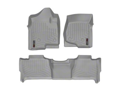 Weathertech DigitalFit Front and Rear Floor Liners; Gray (07-14 Yukon, Excluding Hybrid)