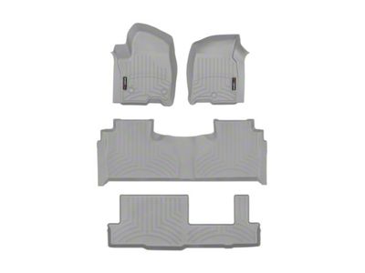 Weathertech DigitalFit Front, Rear and Third Row Floor Liners; Gray (21-24 Yukon w/ 2nd Row Bench Seats)