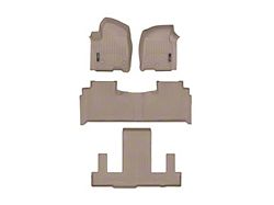 Weathertech DigitalFit Front, Rear and Third Row Floor Liners; Tan (21-25 Yukon w/ 2nd Row Bucket Seats)