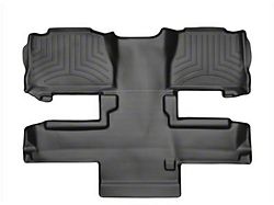 Weathertech DigitalFit Rear Floor Liner with 2nd Row Center Aisle Piece; Black (07-14 Yukon, Excluding Hybrid)