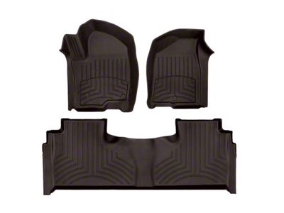 Weathertech Front and Rear Floor Liner HP; Cocoa (21-24 Yukon)