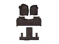 Weathertech Front, Rear and Third Row Floor Liner HP; Cocoa (21-25 Yukon w/ 2nd Row Bucket Seats)