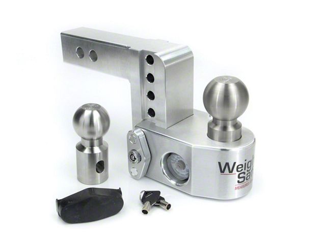 Weigh Safe 2-Inch Receiver Hitch Ball Mount with Built-In Scale; 4-Inch Drop (Universal; Some Adaptation May Be Required)