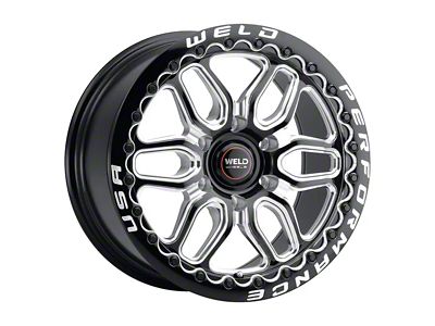 WELD Street Performance Laguna 6 Beadlock Gloss Black Milled 6-Lug Wheel; 20x10; 38mm Offset (04-08 F-150)