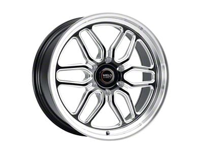 WELD Street Performance Laguna 6 Drag Gloss Black Milled 6-Lug Wheel; 20x10; 38mm Offset (04-08 F-150)