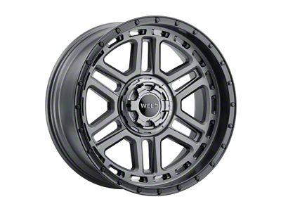 Weld Off-Road Crux Satin Gunmetal with Satin Black Ring 6-Lug Wheel; 20x10; -18mm Offset (04-08 F-150)