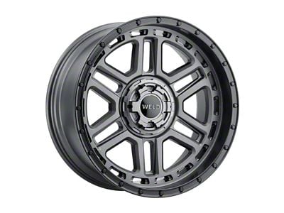 Weld Off-Road Crux Satin Gunmetal with Satin Black Ring 6-Lug Wheel; 20x12; -44mm Offset (04-08 F-150)