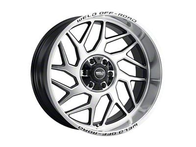 Weld Off-Road Fulcrum Gloss Black Machined 6-Lug Wheel; 20x9; 0mm Offset (04-08 F-150)