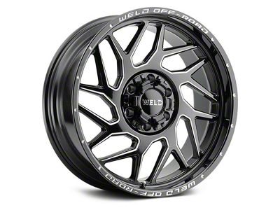 Weld Off-Road Fulcrum Gloss Black Milled 6-Lug Wheel; 20x9; 20mm Offset (04-08 F-150)