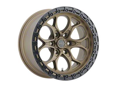 Weld Off-Road Ledge Six Satin Bronze with Satin Black Ring 6-Lug Wheel; 17x9; -12mm Offset (04-08 F-150)