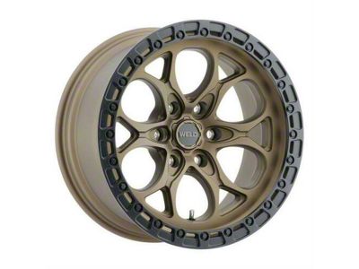 Weld Off-Road Ledge Six Satin Bronze with Satin Black Ring 6-Lug Wheel; 18x9; -12mm Offset (04-08 F-150)