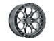 Weld Off-Road Ledge Six Satin Gunmetal with Satin Black Ring 6-Lug Wheel; 20x9; 0mm Offset (04-08 F-150)