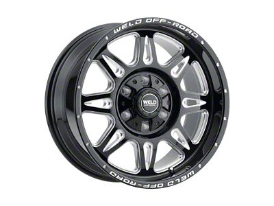 Weld Off-Road Cheyenne Gloss Black Milled 6-Lug Wheel; 20x10; -18mm Offset (07-13 Sierra 1500)