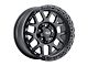 Weld Off-Road Cinch Satin Black with Gloss Black Ring 6-Lug Wheel; 17x9; -12mm Offset (07-13 Sierra 1500)