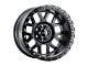 Weld Off-Road Cinch Satin Black with Gloss Black Ring 6-Lug Wheel; 20x10; -18mm Offset (07-13 Sierra 1500)