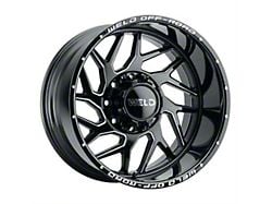 Weld Off-Road Fulcrum Gloss Black Machined 6-Lug Wheel; 20x10; -18mm Offset (07-13 Sierra 1500)