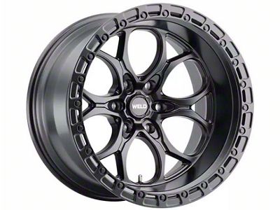 Weld Off-Road Ledge Six Satin Black 6-Lug Wheel; 18x9; -12mm Offset (07-13 Sierra 1500)