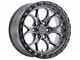 Weld Off-Road Ledge Six Satin Gunmetal with Satin Black Ring 6-Lug Wheel; 18x9; -12mm Offset (07-13 Sierra 1500)