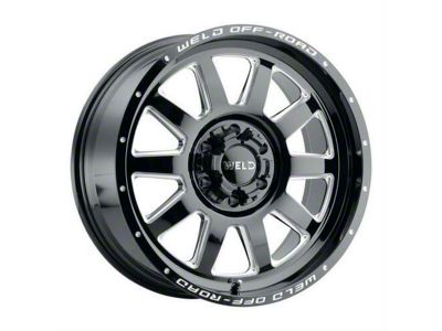 Weld Off-Road Stealth Gloss Black Milled 6-Lug Wheel; 20x10; -18mm Offset (07-13 Sierra 1500)