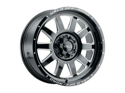 Weld Off-Road Stealth Gloss Black Milled 6-Lug Wheel; 20x9; 0mm Offset (07-13 Sierra 1500)