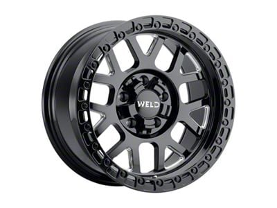 Weld Off-Road Cinch Gloss Black Milled 8-Lug Wheel; 20x10; -18mm Offset (11-14 Sierra 2500 HD)