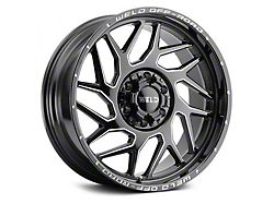 Weld Off-Road Fulcrum Gloss Black Milled 8-Lug Wheel; 20x10; -18mm Offset (11-14 Sierra 2500 HD)