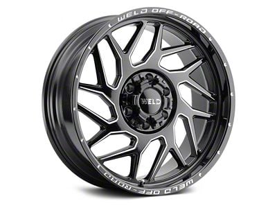 Weld Off-Road Fulcrum Gloss Black Milled 8-Lug Wheel; 20x10; -18mm Offset (11-14 Sierra 2500 HD)