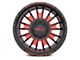 Weld Off-Road Scorch Gloss Black with Red Milled Spokes 8-Lug Wheel; 20x10; -18mm Offset (11-14 Sierra 2500 HD)