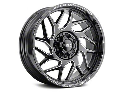 Weld Off-Road Fulcrum Gloss Black Milled 8-Lug Wheel; 20x9; 0mm Offset (11-14 Sierra 3500 HD SRW)