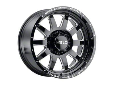 Weld Off-Road Stealth Gloss Black Milled 8-Lug Wheel; 20x10; -18mm Offset (11-14 Sierra 3500 HD SRW)