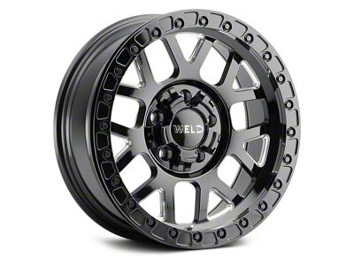 Weld Off-Road Cinch Gloss Black Milled 6-Lug Wheel; 20x9; 0mm Offset (07-13 Silverado 1500)