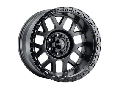 Weld Off-Road Cinch Satin Black with Gloss Black Ring 6-Lug Wheel; 20x10; -18mm Offset (07-13 Silverado 1500)